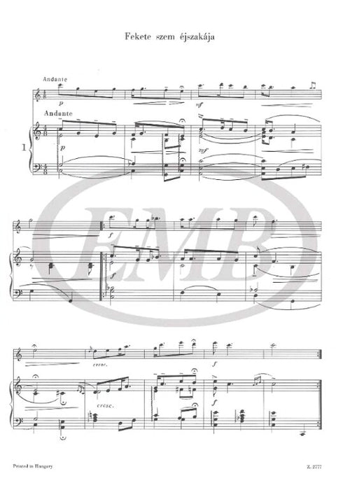 Play Up Gypsy: 60 Hungarian Songs - Violin/Piano Accompaniment EMB Z2777