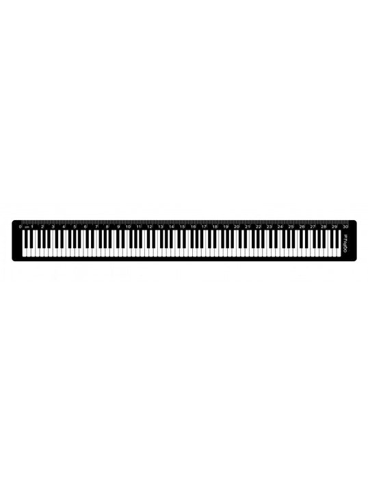Ruler 30cm Black with White Keyboard