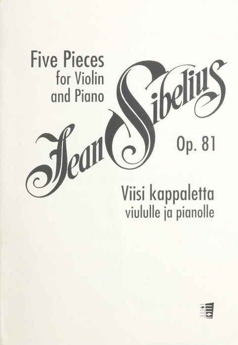 Sibelius - Five Pieces Op81 - Violin/Piano Accompaniment Gehrman 48000889