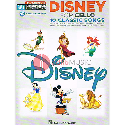 Disney for Cello - Easy Cello/Audio Access Online Hal Leonard 122193