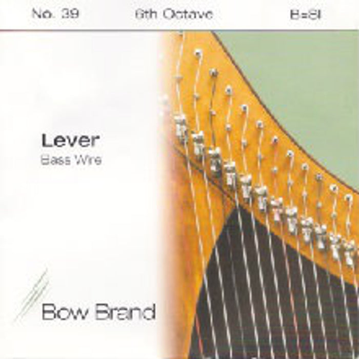 Bow Brand Wires: Tarnish Resistant - Lever Harp String, Octave 6, Single B