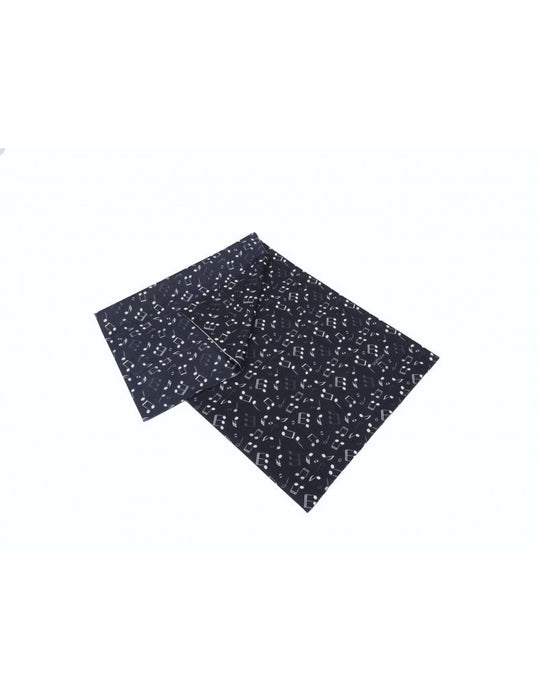 Loop Scarf Black with White Notes