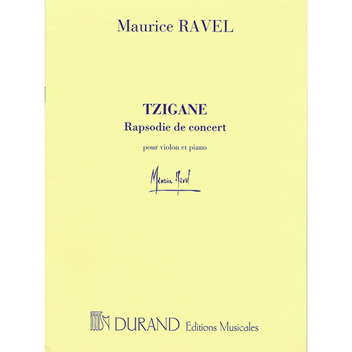 Ravel - Tzigane - Violin/Piano Accompaniment Durand DR10629