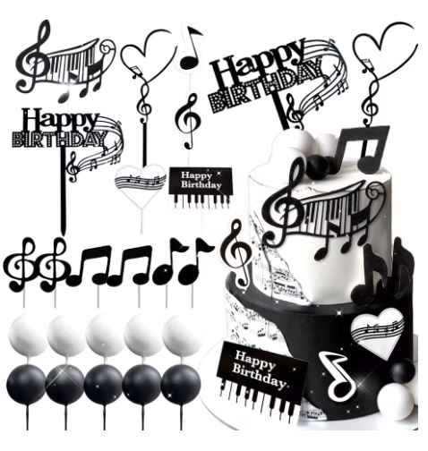 Cake Decorations with a Music Theme