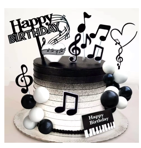 Cake Decorations with a Music Theme