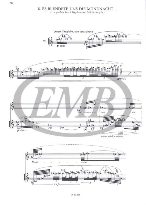 Kurtag - Kafka Fragments Op24 - Soprano/Violin EMB Z13505