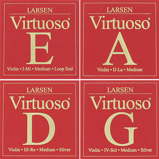 Larsen Virtuoso Violin String Set Medium (E Ball End) 4/4