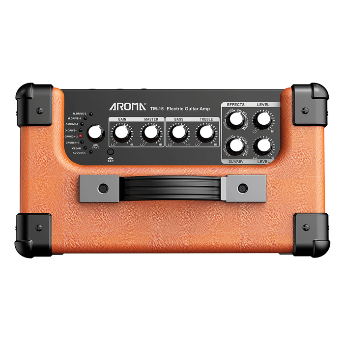 Aroma TM15OR 15W Orange Electric Guitar Rechargeable Amplifier