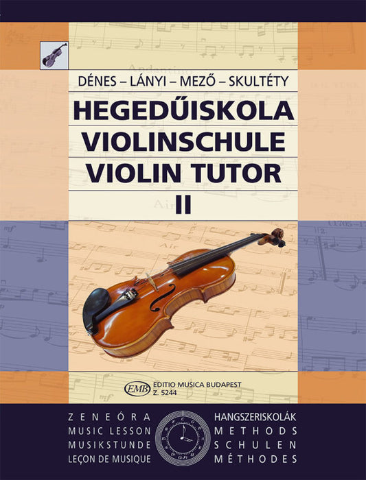 Violin Tutor Volume 2 - Violin by Denes Lanyi Mezo & Skultety EMB Z5244