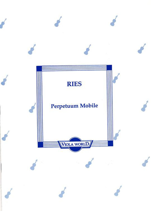 Ries - Perpetuum Mobile - Viola/Piano Accompaniment arranged by Arnold Viola World VWP000035