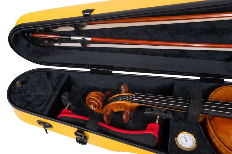 RAAN Shaped Violin Case Sunflower Yellow 1/2-1/4