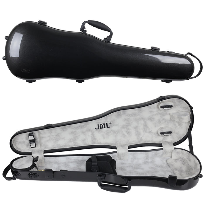 JML Carbon Fibre 1.5 Shaped Violin Case Black 4/4