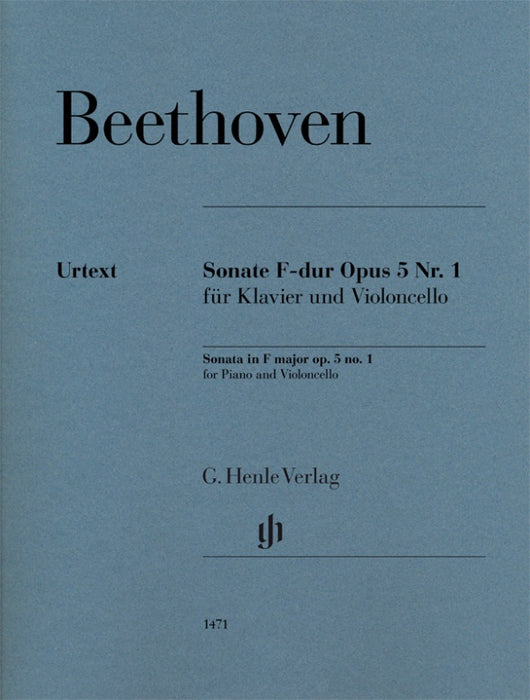 Beethoven - Sonata in FMaj Op5/1 - Cello/Piano Accompaniment Henle HN1471