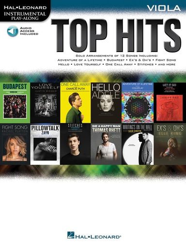 Top Hits Instrumental Play-Along - Viola/Audio Access Online Hal Leonard 171111