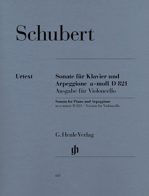 Sonata A Min D 821 Arpeggione Vc Pno - Franz Schubert - Cello G. Henle Verlag