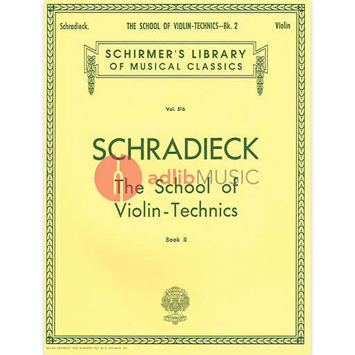Schradieck - School of Violin Technics Book 2 - Violin Schirmer 50255390