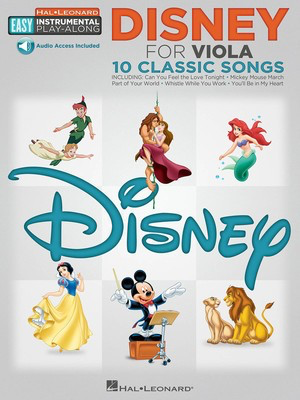 Disney - Viola Easy Instrumental Play-Along Book with Online Audio Tracks - Various - Viola Hal Leonard Viola Solo Sftcvr/Online Audio