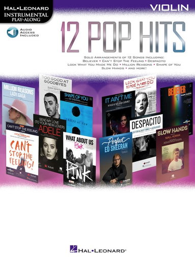 12 Pop Hits - Violin/Audio Access Online Hal Leonard 261797