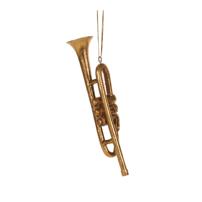 Christmas Decoration Gilded Trumpet