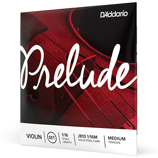 D'Addario Prelude Violin Set 1/16 with Light Natural Rosin Bundle