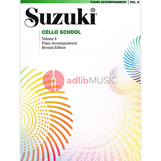Suzuki Cello School Book/Volume 8 - Piano Accompaniment International Edition Summy Birchard 0363S