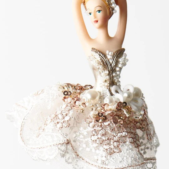 Christmas Decoration Ballet White Champagne Ballerina