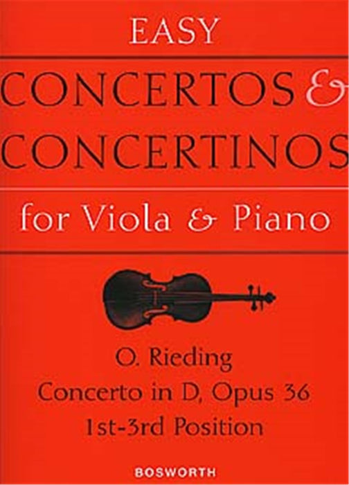 Rieding - Concerto in Dmaj Op36 - Viola/Piano Accompaniment Bosworth BOE004546