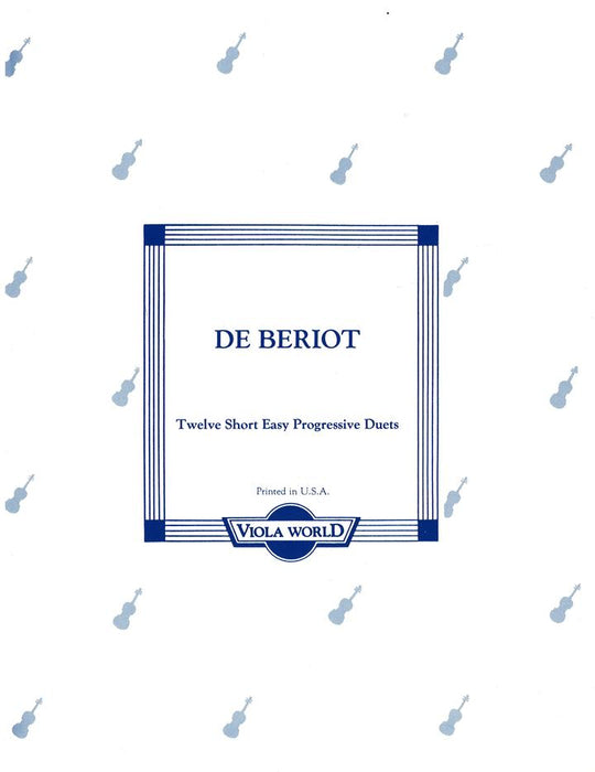 Beriot - 12 Short Easy Progressive Duets - 2 Violas arranged by Arnold Viola World VWP000088