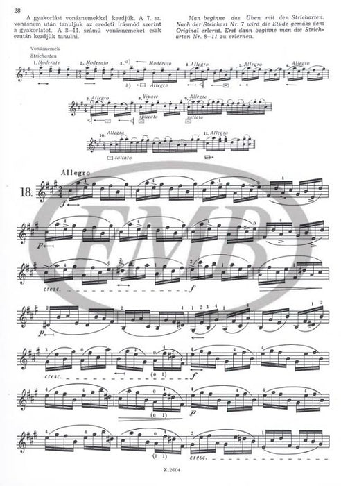 Dont - Preliminary Studies Op37 to Etudes by Kreutzer & Rode - Violin Solo EMB Z2604