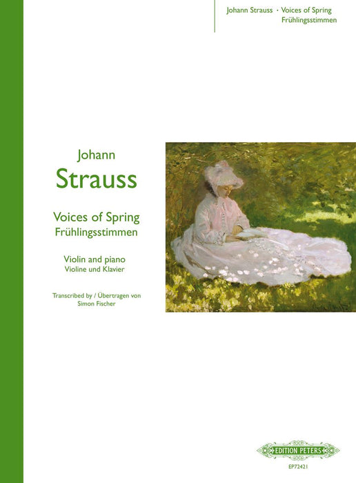 Strauss J Jr - Voices of Spring Fruehlingsstimmen - Violin/Piano Accompaniment Peters EP72421