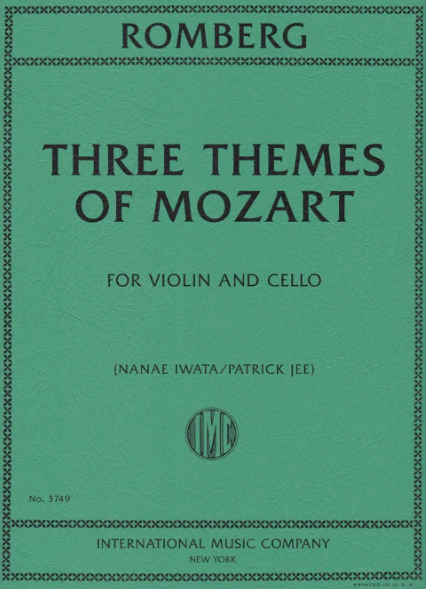 Romberg - 3 Themes of Mozart - Violin/Cello Duet edited by Iwata/Jee IMC IMC3749