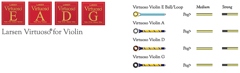 Larsen Virtuoso Violin D String Medium 4/4