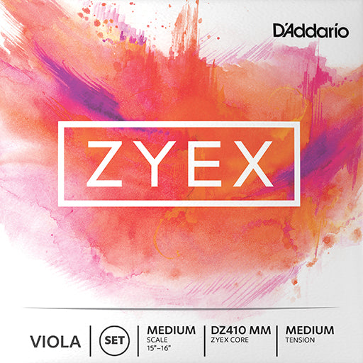 D'Addario Zyex Viola String Set Medium 15-16"