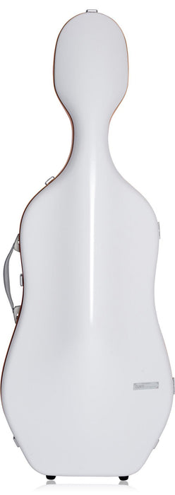 Cello Case - Bam Ice Supreme Hightech White with Orange Fittings