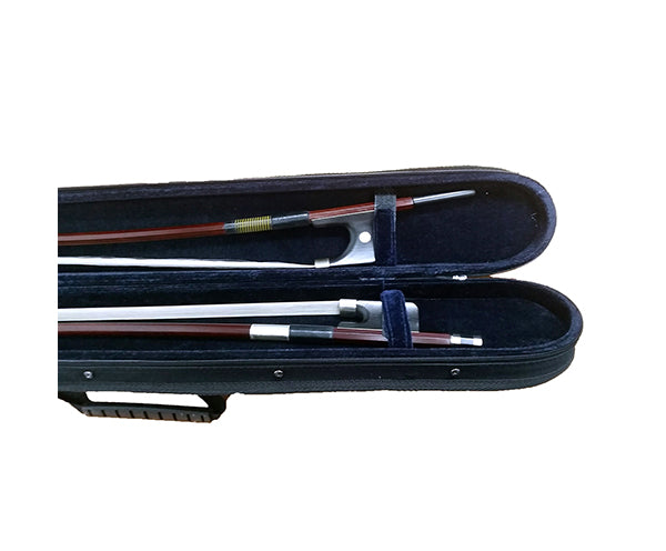 Double Bass Bow Case - TG for 2 Bows French & German with Cover & Strap