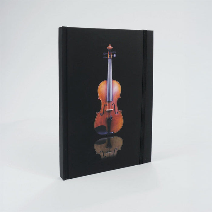 A5 Notebook Black with Violin on the Cover