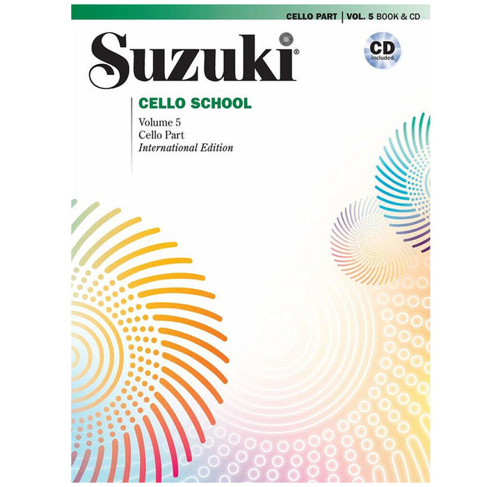 Suzuki Cello School Book/Volume 5 - Cello/CD (Recorded by Tsuyoshi Tsutsumi) International Edition Summy Birchard 45015