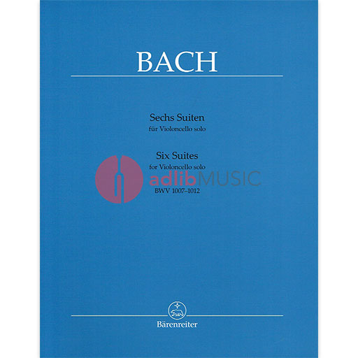 Bach - 6 Suites BWV1007-1012 - Cello Solo Barenreiter BA320 ORIGINAL EDITION