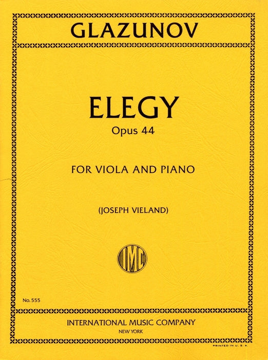 Elegy Op 44 for Viola and Piano