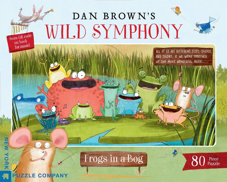 Dan Browns Wild Symphony 'Frogs in a Bog' 80 Piece Childrens Puzzle