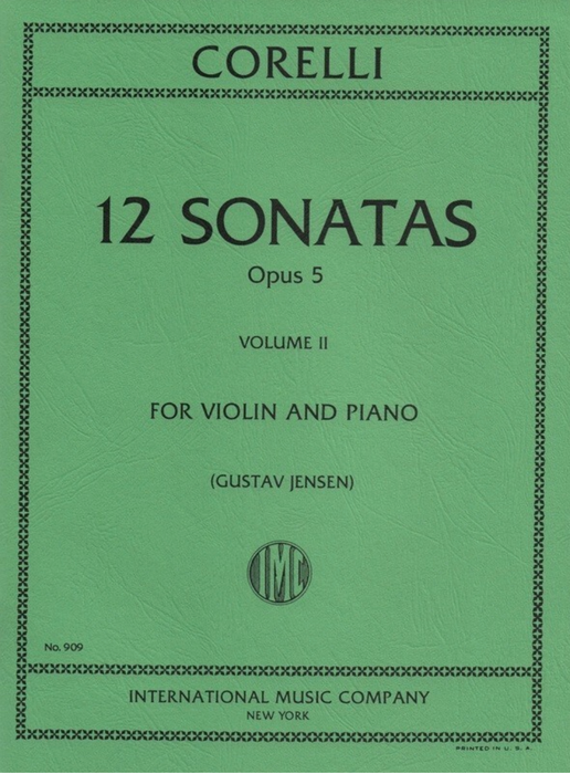 Corelli 12 Sonatas Op 5 Volume 2 Violin/Piano IMC0909