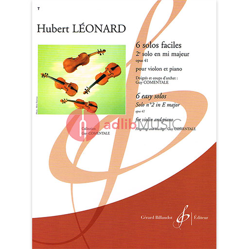 Leonard - 6 Easy Solos Opus 41/2 - Violin/Piano Accompaniment