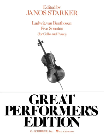 Beethoven - 5 Sonatas - Cello/Piano Accompaniment edited by Starker Schirmer 50334080