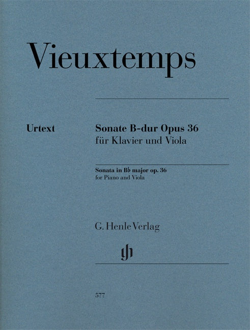 Vieuxtemps - Sonata in Bbmaj Op36 - Viola/Piano Accompaniment Henle HN577