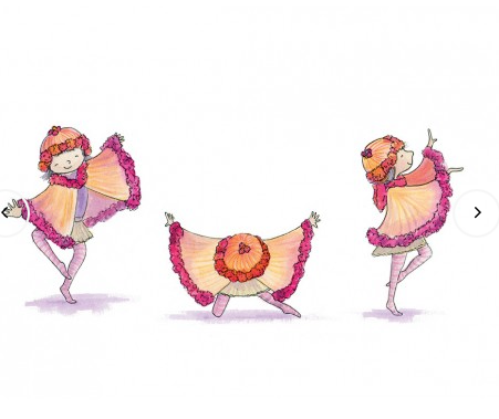 Greeting Card Dancer in Three Different Poses