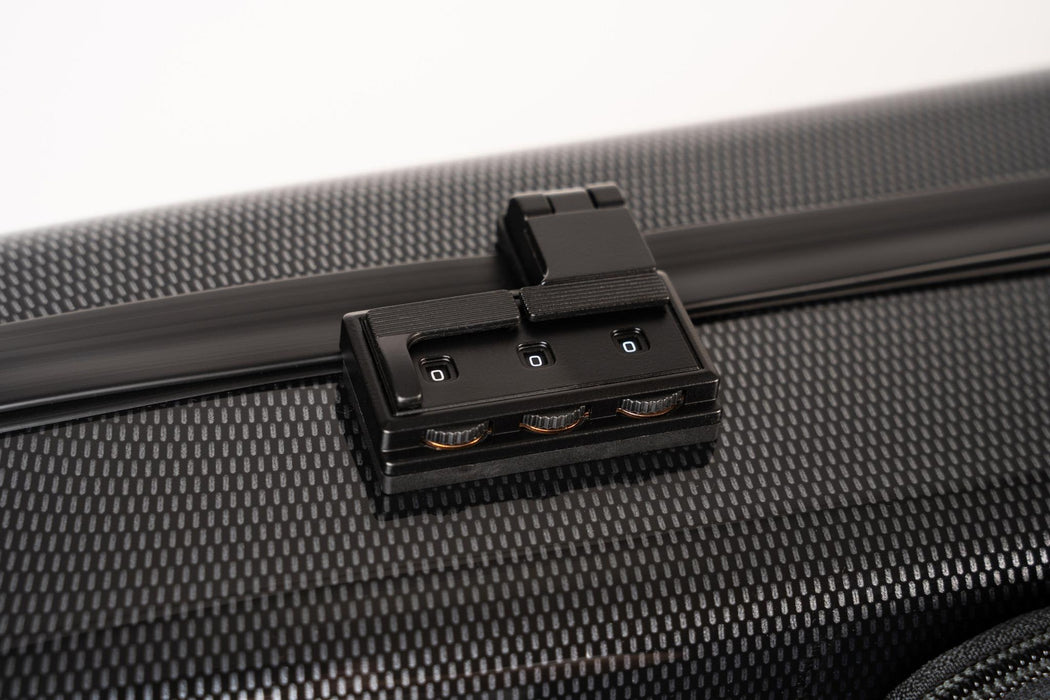 Violin Case - Bam Hightech Oblong with Back Pocket - Black Carbon