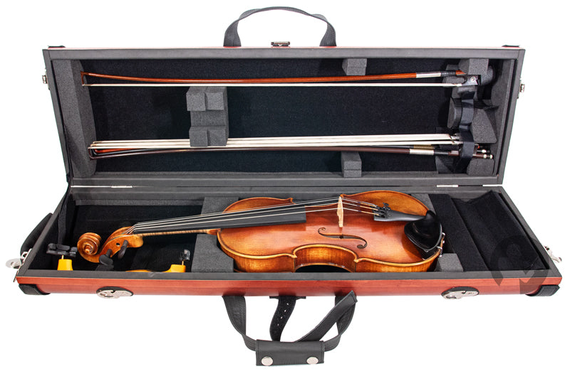 WISEMAN Wooden 2.85 Oblong Violin Case Red Mahogany 4/4