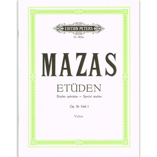 Mazas - Etudes Op36 Book 1 - Violin Peters P1819A