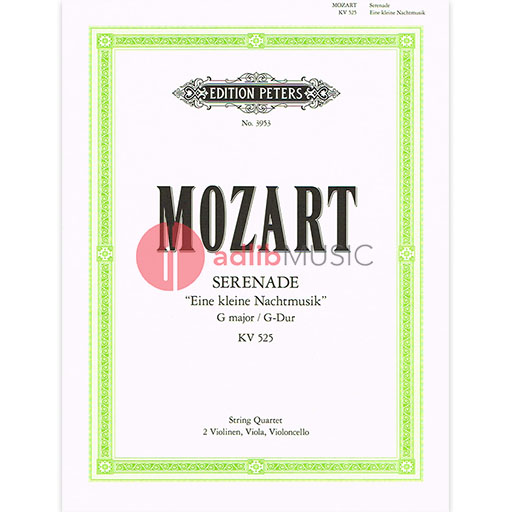 Mozart - Eine Kleine Nachtmusik - String Quartet Peters P3953