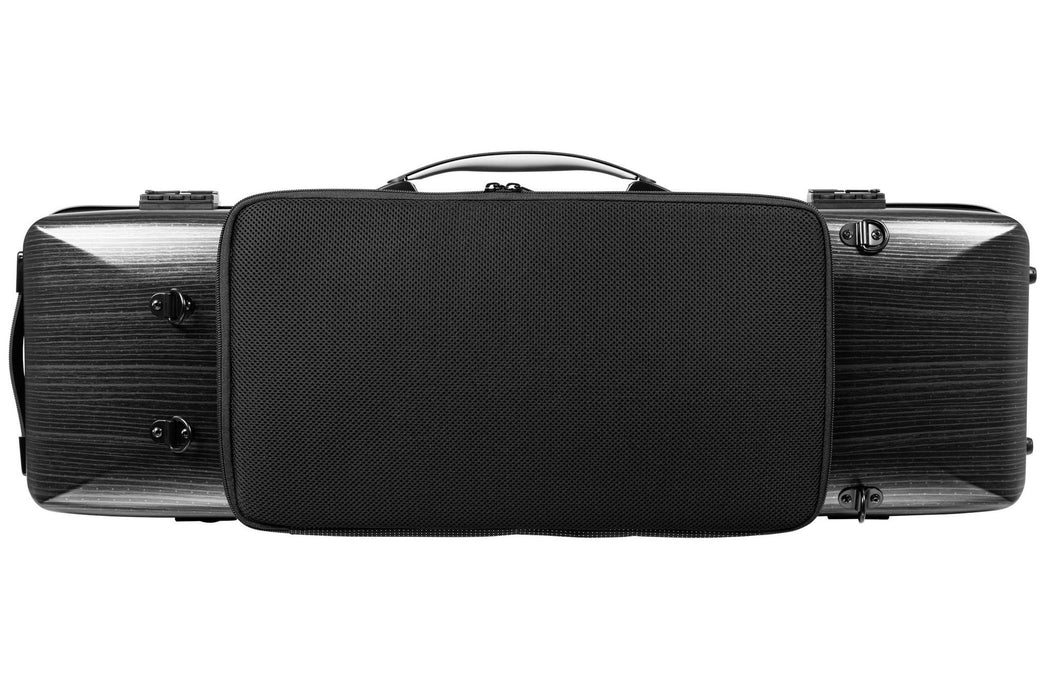 Violin Case - Bam Hightech Oblong with Back Pocket  - Black Lazure